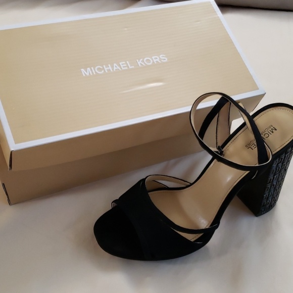 Michael Kors Shoes - Michael Kors black open-toe heel